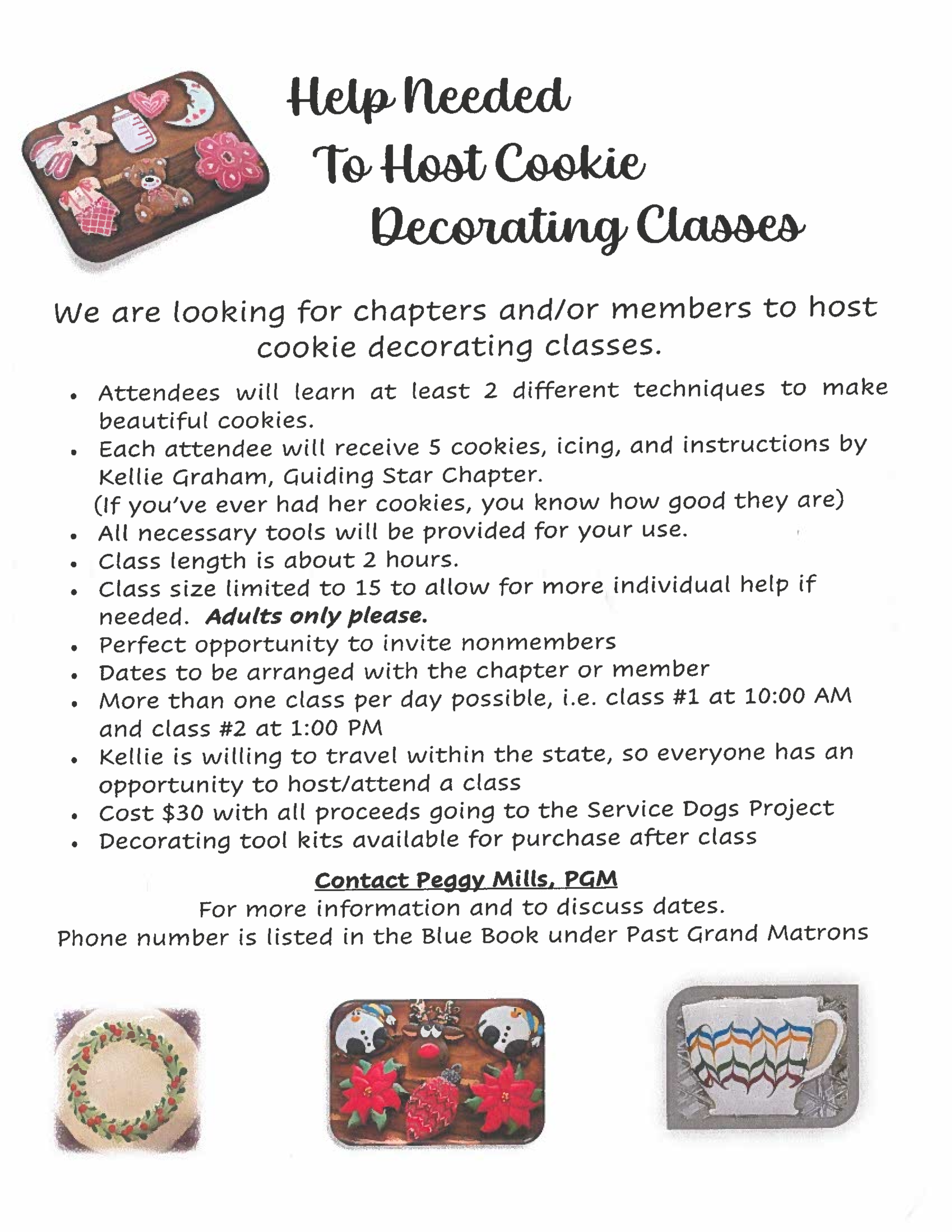 cookie decorating classes fundraiser